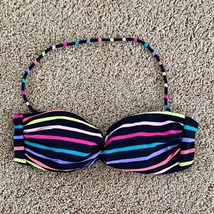 Victoria’s Secret Colorful Striped Bikini Swim Top